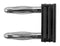 Schutzinger KURZ 7450 / 7.5-2 IG NI SW Banana Test Connector Plug Cable Mount 12 A 70 VDC Nickel Plated Contacts Black