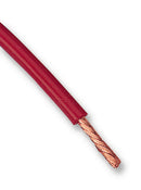 STAUBLI 60.7190-22 Wire, Stranded, Flexiplast&reg; E, Hi Flex, TPE, Red, 17 AWG, 1 mm&sup2;, 82 ft, 25 m