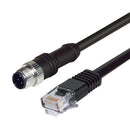 L-COM M12RJ454D-5 Sensor Cable M12 Plug RJ45 4 Positions 5 m 16.4 ft New