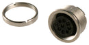 Binder 09 0174 00 08 09 08 Circular Connector 723 Series Panel Mount Receptacle 8 Contacts Solder Socket Brass Body