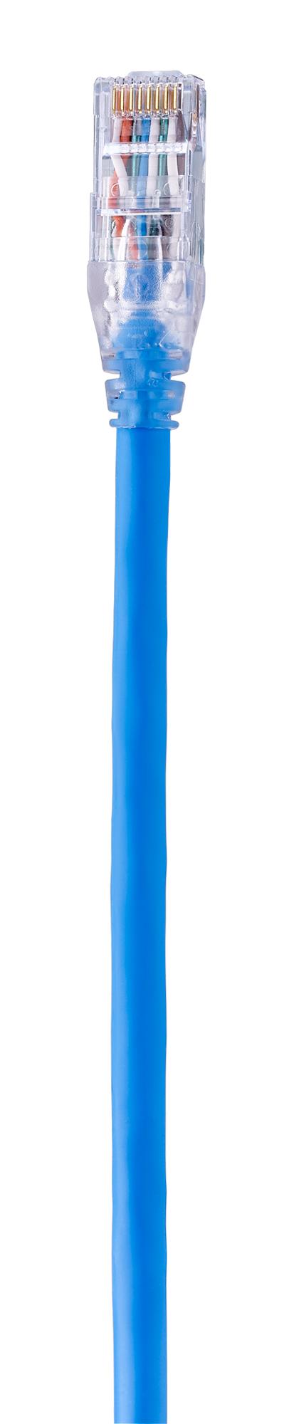 Belden C624106001M Ethernet Cable Cat5e Cat6 1 m 3.3 ft RJ45 Plug to Free End Blue
