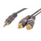 Stellar Labs 24-12038 Cable 3.5MM STEREO-2 RCA Plug 12FT