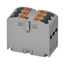 Phoenix Contact PTFIX 6X25 GY Panel Mount Barrier Terminal Block 24 A 500 V 6 Pole 3 Push In 12 AWG