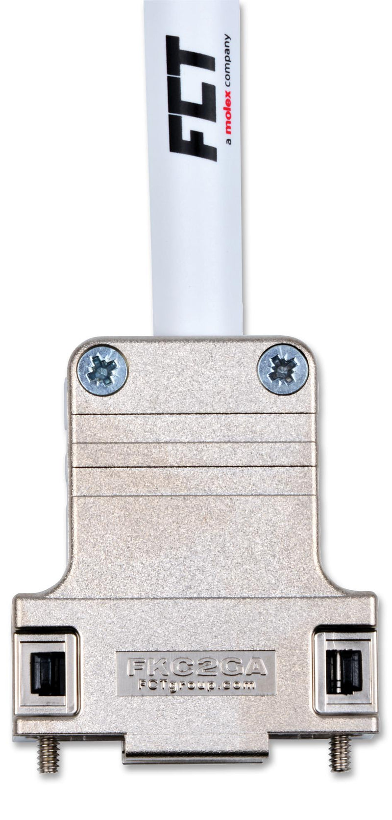 FCT - A Molex Company FKC2GAE D Sub Backshell Shielded FKC Series DA 180&deg; ABS (Acrylonitrile Butadiene Styrene) Body