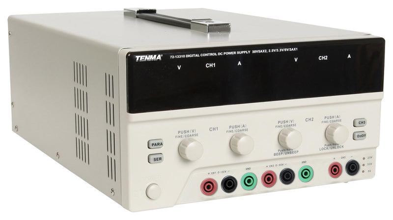 Tenma 72-13300 72-13300 Bench Power Supply Encode Control DC Adjustable Fixed 3 Output 0 V 30 A