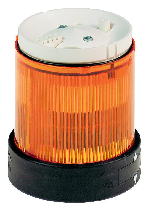 SCHNEIDER ELECTRIC XVBC2B5 Visual Signal Indicator, LED, Orange, Steady, 24VDC, IP65, 70mm Dia., 63mm Height
