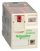 SCHNEIDER ELECTRIC RXM4AB2JD General Purpose Relay, Zelio RXM Series, Power, 4PDT, 12 VDC, 6 A