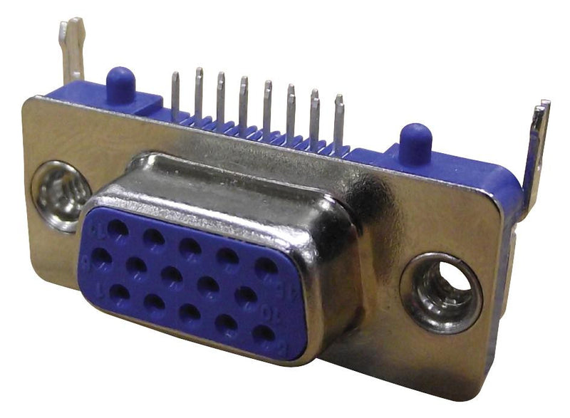 EDAC 634-015-274-992 D Sub Connector, High Density, 15 Contacts, Receptacle, DE, 634 Series, Steel Body, Solder