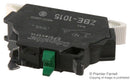SCHNEIDER ELECTRIC ZBE1015 Contact Block, 10 A, 600 V, 1 Pole, Spring Clamp