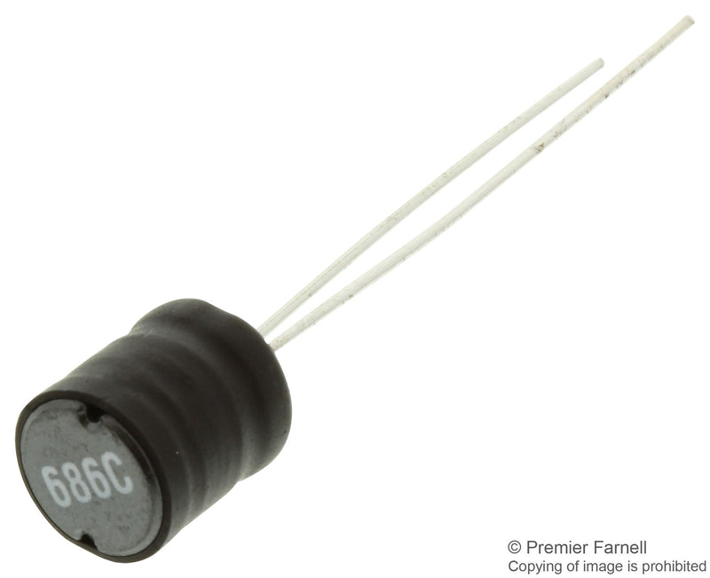 MURATA POWER SOLUTIONS 13R686C Inductor, Radial, 1300R Series, 68 mH, 40 mA, 40 mA, 152 ohm, &iuml;&iquest;&frac12; 10%