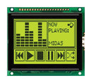 MIDAS MC128064B6W-SPTLY-V2 Graphic LCD, 128 x 64 Pixels, Black on Yellow / Green, 5V, Parallel, No Font, Transflective