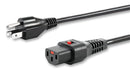 SCHAFFNER IL13-US1-SVT-3100-183 Mains Power Cord, IEC 60320 C13, Mains Plug, USA, NEMA 5-15P, 6 ft, 1.83 m, Black, IL 13 Series