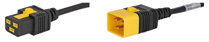 SCHURTER 6051.2047 Mains Power Cord, IEC 60320 C19, IEC 60320 C19, 6.56 ft, 2 m, Black
