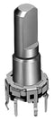 ALPS EC09E1524404 Incremental Rotary Encoder, Metal Shaft, With Pushbutton, Vertical, 9mm, 30 Detents, 15 Pulses