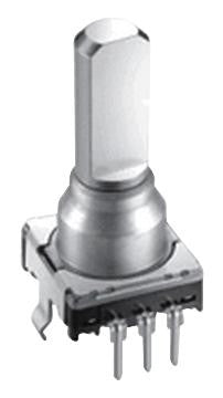 ALPS EC11K0920401 Incremental Rotary Encoder, Metal Shaft, 11mm, Vertical, 18 Detents, 9 Pulses