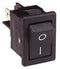 ARCOLECTRIC H8550VBACAB Rocker Switch, Non Illuminated, DPST, On-Off, Black, Panel, 15 A