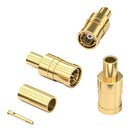 Wurth Elektronik 61646021110620 RF / Coaxial Connector SMB Straight Plug Crimp 50 ohm RG316DB Beryllium Copper
