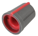 Multicomp CR-R4-1 CR-R4-1 Knob D Shaft 6 mm Rubber With Plastic Insert Round Indicator Line 13.2