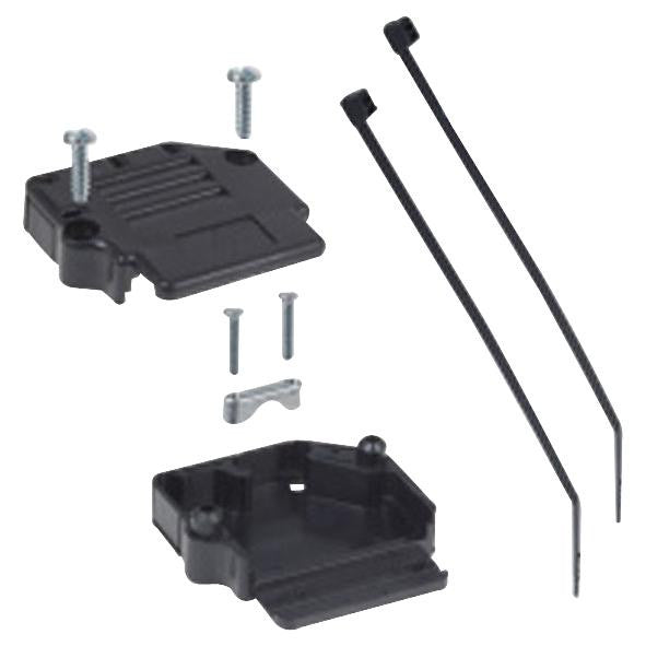 AMPHENOL FCI 863093C37ALF D Sub Backshell, DC, 90&iuml;&iquest;&frac12;, 180&iuml;&iquest;&frac12;, Thermoplastic Body