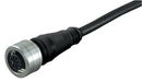 BRAD 120079-5023 Sensor Cable, Micro Change, M12 Sensor Straight 8 Position Receptacle, Free Ends, 2 m, 6.56 ft