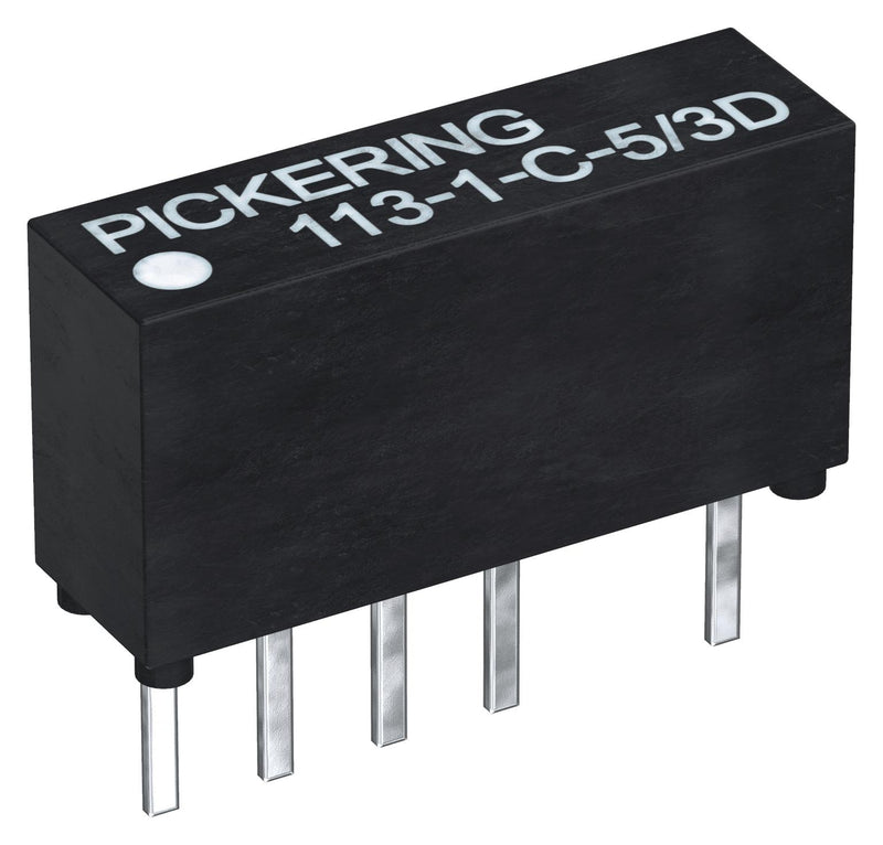 Pickering 113-1-C-5/3D Reed Relay Spdt 5 V 113 Series Through Hole 150 ohm 100 mA