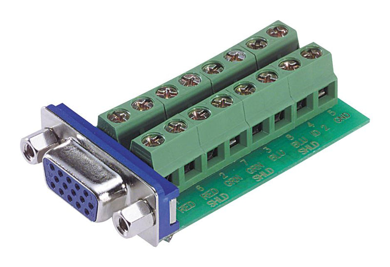L-COM DGBH15FT D Sub Connector Standard Receptacle Field Termination Series 15 Contacts DE Screw New