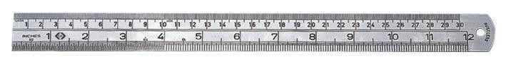 CK TOOLS T3530 12 Stainless Steel 300mm Rule with Hanging Hole