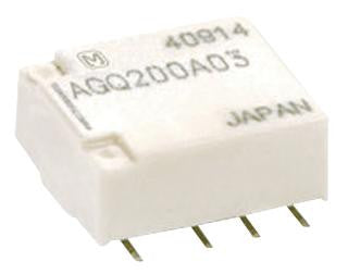 PANASONIC ELECTRIC WORKS AGQ210A4HZJ Signal Relay, DPDT, 4.5 VDC, 2 A, AGQ Series, SMD, Latching Single Coil