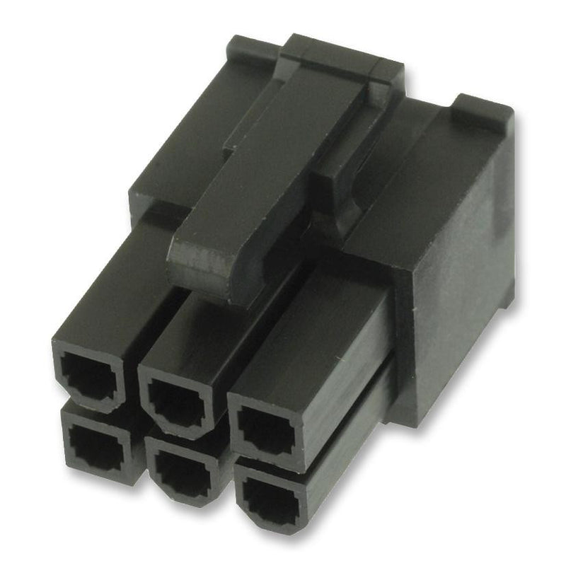 MOLEX 45559-0002 Connector Housing, Mini-Fit Jr Series, Receptacle, 6 Ways, 4.2 mm