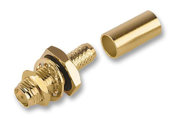 AMPHENOL CONNEX 132119 RF / Coaxial Connector, SMA Coaxial, Straight Bulkhead Jack, Crimp, 50 ohm, RG174, RG188A, RG316