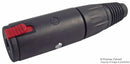 NEUTRIK NJ3FC6CBAG Phone Audio Connector, Locking, 3 Contacts, Socket, 6.35 mm, Cable Mount, Silver Plated Contacts