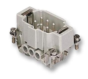 ILME CNEM06T Heavy Duty Connector Insert, 6+PE Signal, CNE Series, Plug, 7 Contacts, 16 A