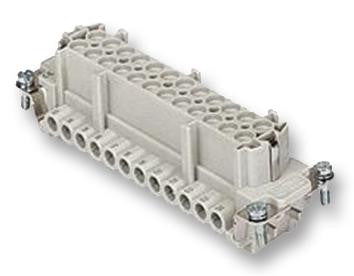 ILME CNEF24T Heavy Duty Connector Insert, 24+PE Signal, CNE Series, Receptacle, 25 Contacts, 16 A