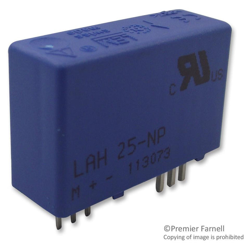 LEM LAH 25-NP Current Transducer, LAH Series, 25A, -55A to 55A, 0.3 %, Closed Loop Output, 12 Vdc to 15 Vdc