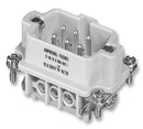 AMPHENOL SINE/TUCHEL C146 10A006 102 1 Heavy Duty Connector Insert, 6+PE Signal, Wire protection, Heavy Mate E Series, Plug, E6