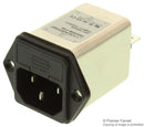 SCHAFFNER FN9260B-6-06 Power Entry Connector, FN9260B Series, Plug, 250 VAC, 6 A, Panel Mount, Solder