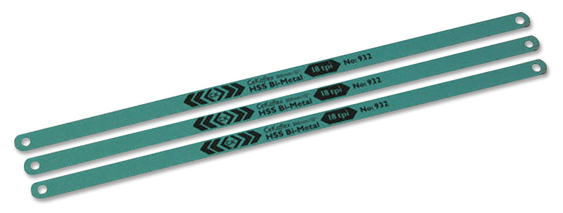 CK TOOLS T0932R 1218 BLADES, HACKSAW, 12"X18 TPI, PK3
