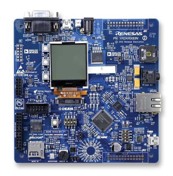 RENESAS RX63NRDK Development Board, RX63N MCU, RX63N, 32bit RX CPU Core, 32Kbytes of ROM, On-chip SRAM