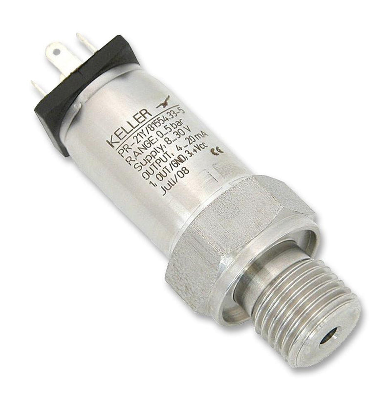 KELLER PAA-21Y / 2.5BAR / 81554.33 / 0-5V Pressure Sensor, -40 to 100&iuml;&iquest;&frac12;C, 2.5 bar, Voltage, Absolute, 28 VDC, G1/4 (1/4" BSP)