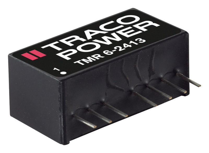 TRACOPOWER TMR 6-2412 Isolated Board Mount DC/DC Converter, Regulated, 1 Output, 6 W, 12 V, 500 mA