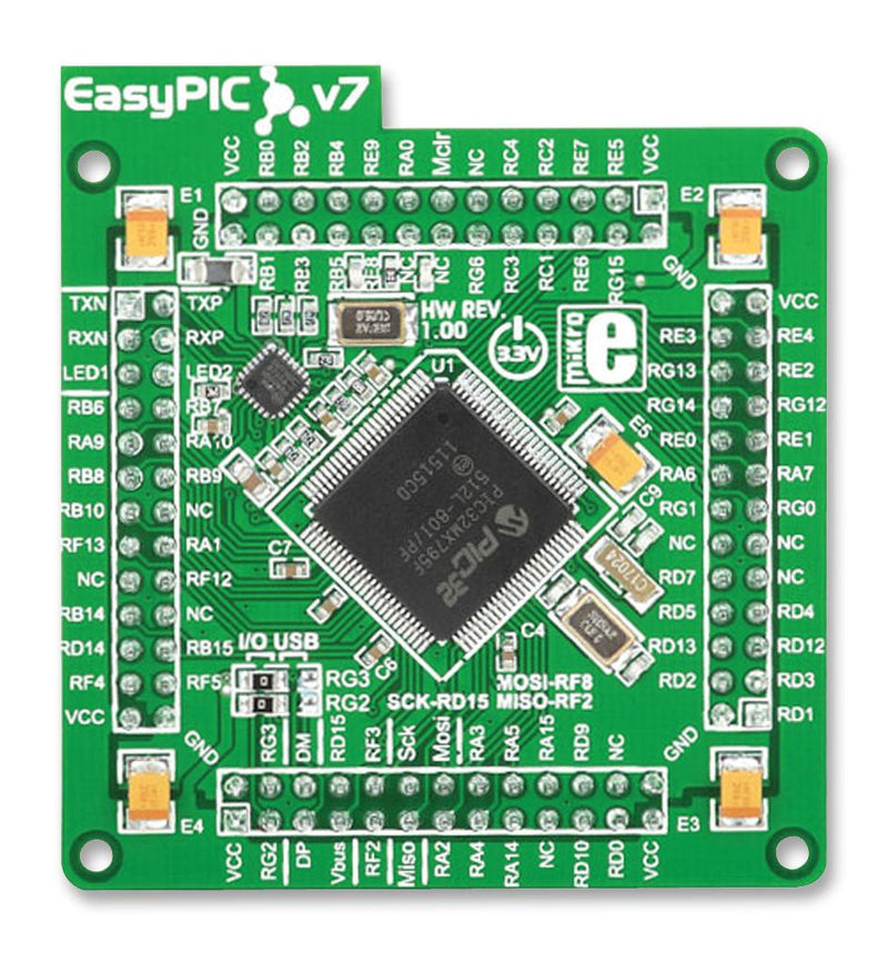 MIKROELEKTRONIKA MIKROE-1206 PIC32MX7 MCU Card for EasyPIC Fusion v7 Development Boards