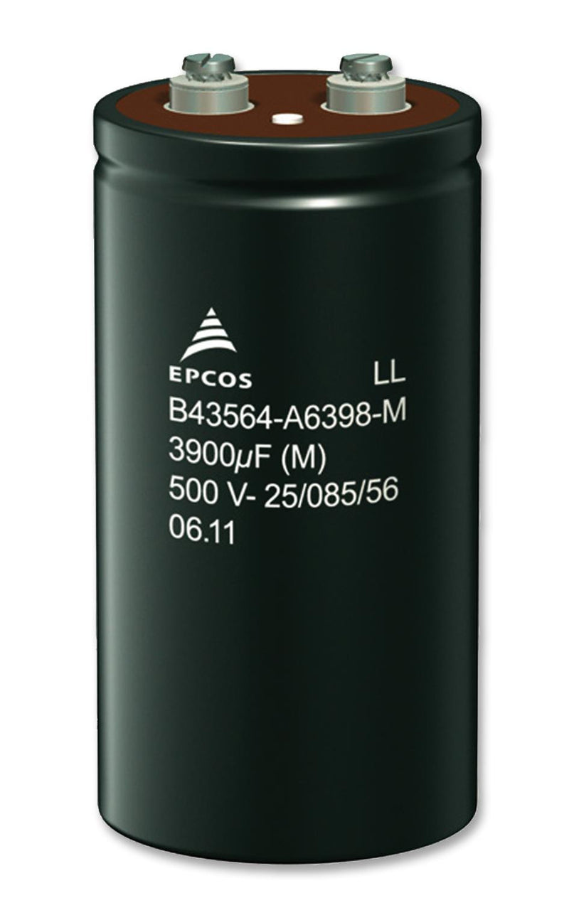 EPCOS B43564B9228M000 Electrolytic Capacitor, Screw, 2200 &iuml;&iquest;&frac12;F, 400 V, B43564 Series, 15000 hours @ 85&iuml;&iquest;&frac12;C, &iuml;&iquest;&frac12; 20%, Screw