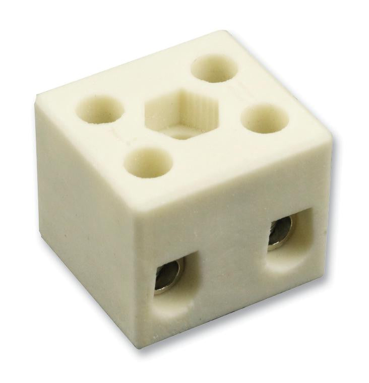 HYLEC DESTB-1002 Panel Mount Barrier Terminal Block, 57 A, 450 V, 2 Pole, 1, Screw