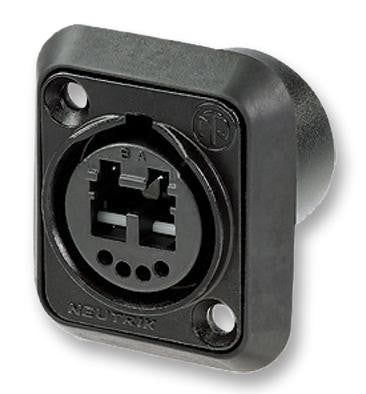 NEUTRIK NO2-4FDW-A Fiber Optic Connector, LC, Singlemode, Multimode, Zinc Body, OpticalCon Series