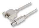 L-COM UPMAB-05M USB Cable Assembly, USB Type A Receptacle, USB Type B Plug, USB 2.0, 19.7 ", 500 mm