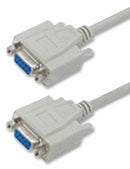 L-COM CSNULL9FF-5 Computer Cable, Null Modem Reserver, D Sub Mini Socket, D Sub Mini Socket, 5ft, 1.52m, Grey