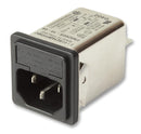 SCHAFFNER FN9260S-4-06-20 Power Entry Connector, FN 9260 Series, Plug, 250 VAC, 4 A, Panel Mount, Quick Connect