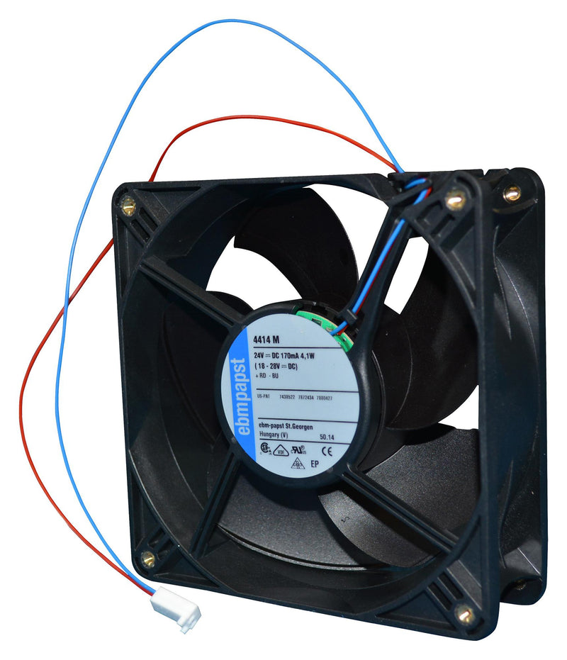 EBM-PAPST 612F-F00 Axial Fan, Plug 'n' Play Series, IP20, 12 V, DC, 60 mm, 15 mm, 27 dBA, 17.1 cu.ft/min