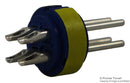 AMPHENOL INDUSTRIAL 97-20-27P Circular Connector Insert, Mil-C-5015 Equivalent, 97 Series, 14 Contacts, Pin, Solder