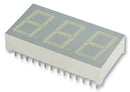 KINGBRIGHT BA56-11SYKWA 7 Segment LED Display, Mechanically Rugged, Yellow, 20 mA, 2 V, 120 mcd, 3, 14.22 mm